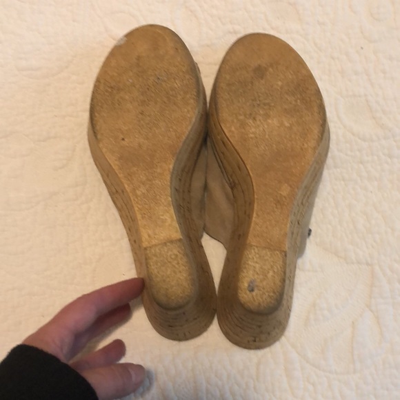 Beige wedge sandals size 8.5 - Picture 8 of 8